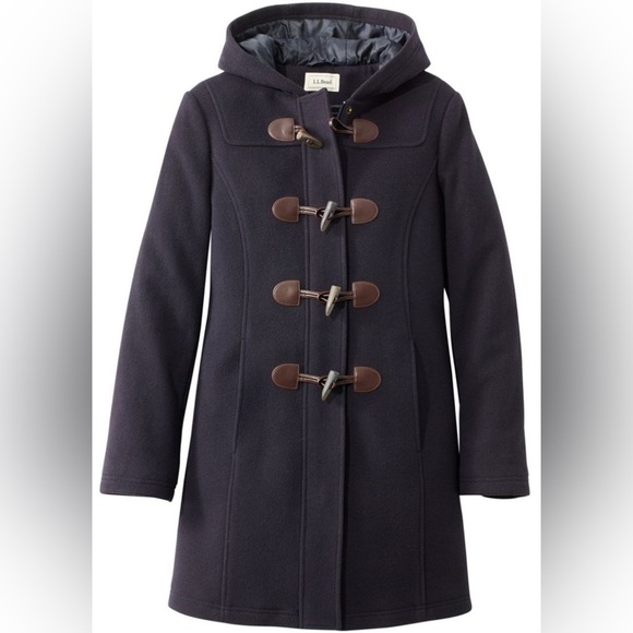 LL Bean Lambswool Duffel Coat SZ 12 Petite - Picture 10 of 10